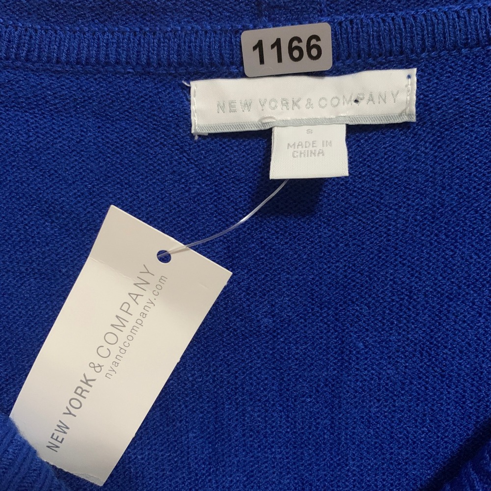 NWT New York &‎ Company Women's Pullover Hooded Knit Tunic Sweater Royal Blue S - Picture 4 of 12